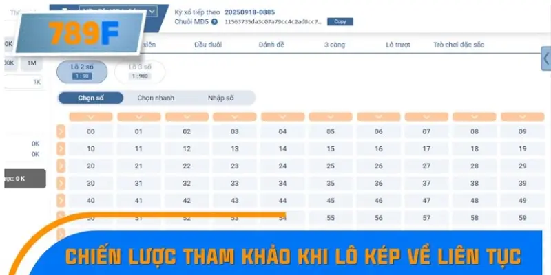 Chiến lược tham khảo khi lô kép về liên tục