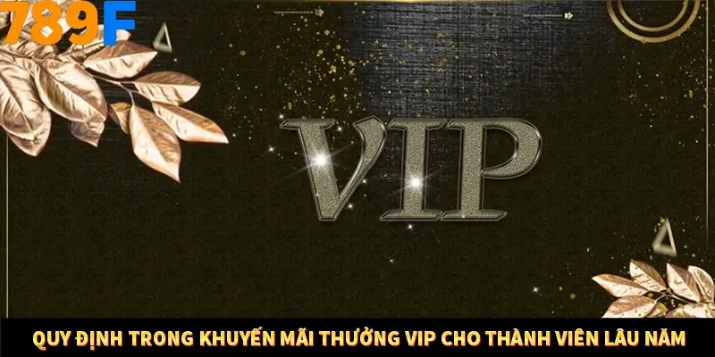 Quy định trong khuyến mãi thưởng VIP cho thành viên lâu năm